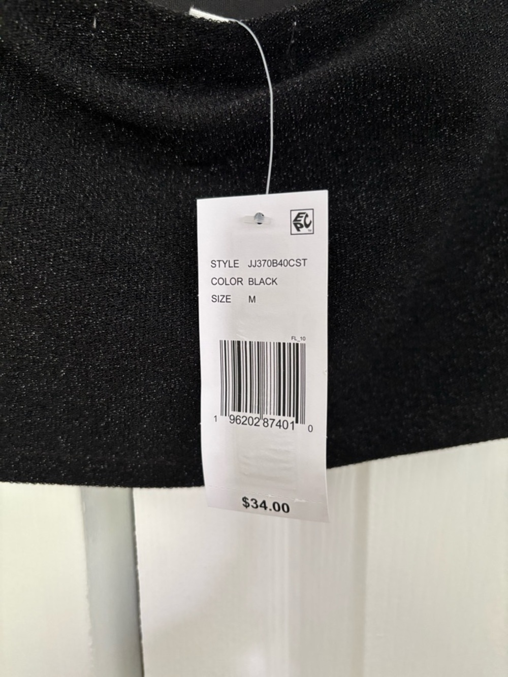 Steve Madden Black Short Sleeve Scoop Neck Top - Picture 5 of 5